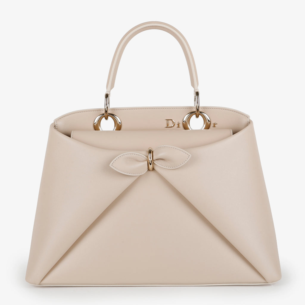 Medium Cigale Bow Tote, Trench Beige