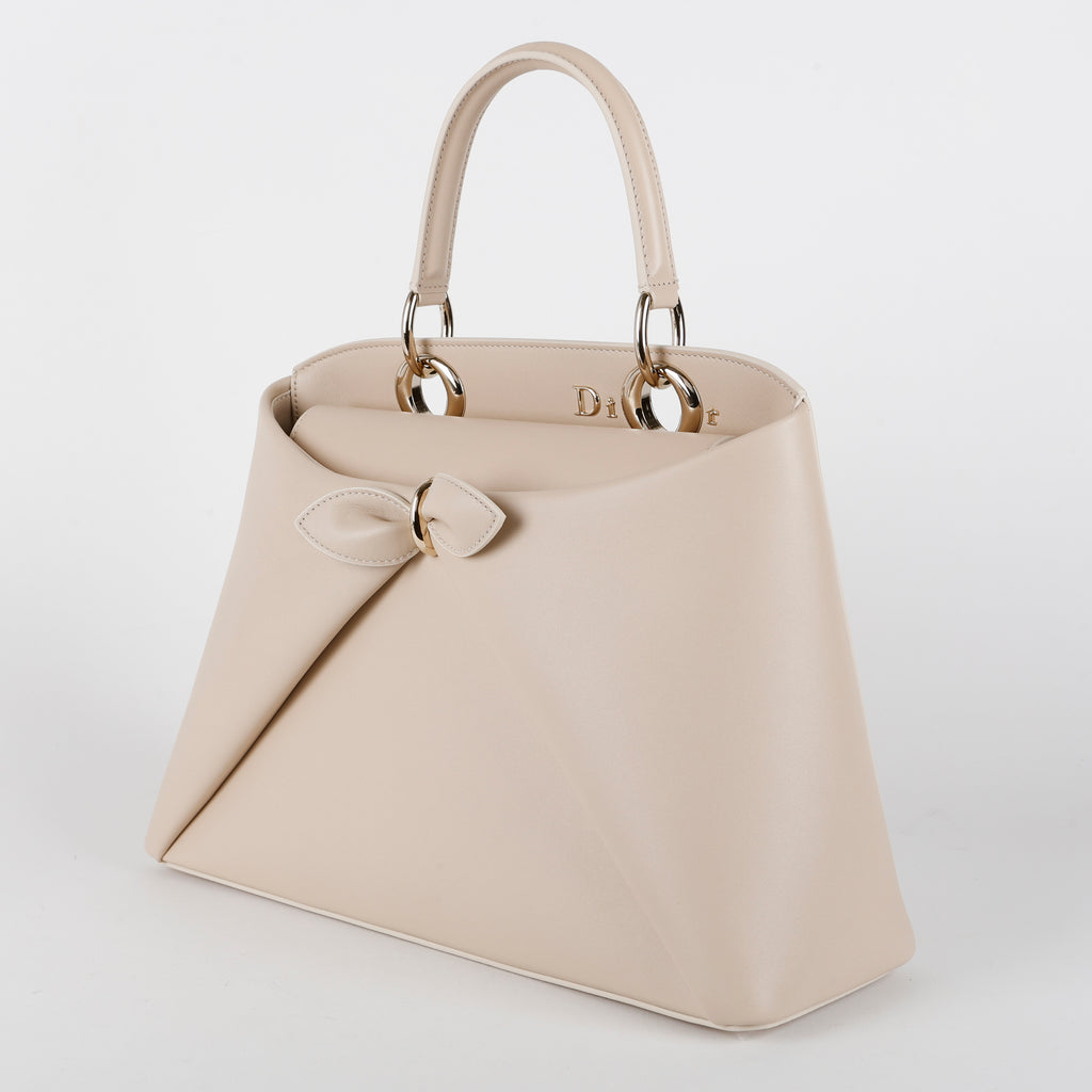 Medium Cigale Bow Tote, Trench Beige