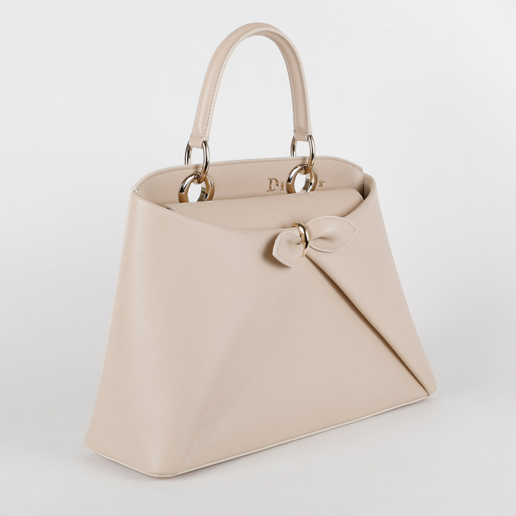 Medium Cigale Bow Tote, Trench Beige
