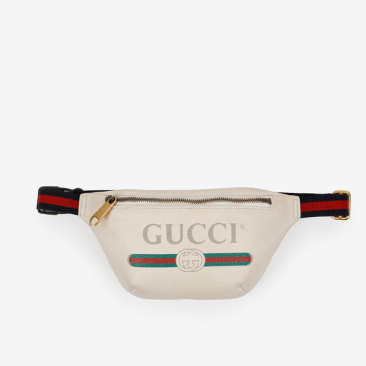 GG Logo Belt Bag, Cream