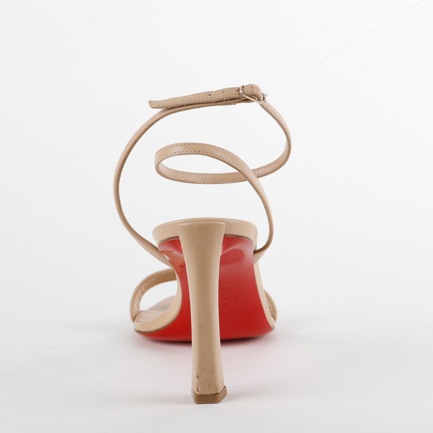 Nude Strap Sandal Heel Red Bottoms