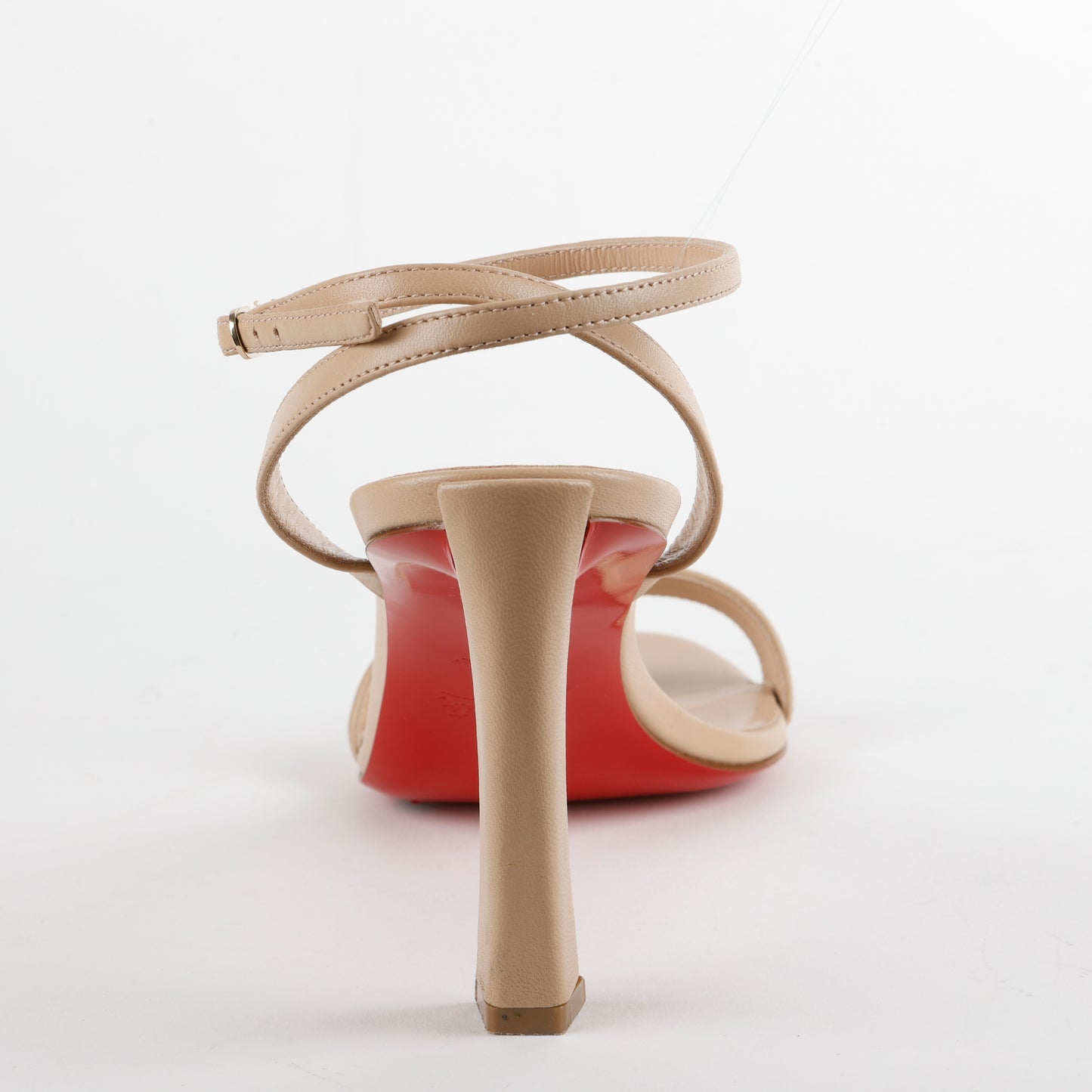 Nude Strap Sandal Heel Red Bottoms