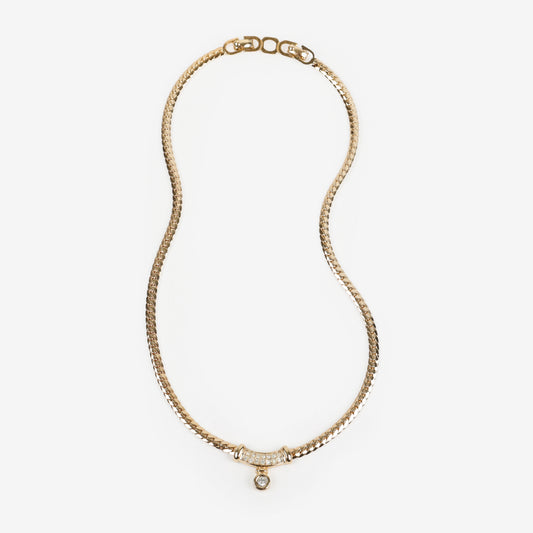 Gold Rhinestone Necklace