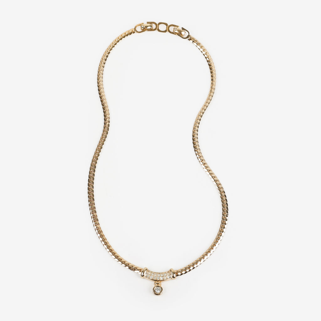Gold Rhinestone Necklace