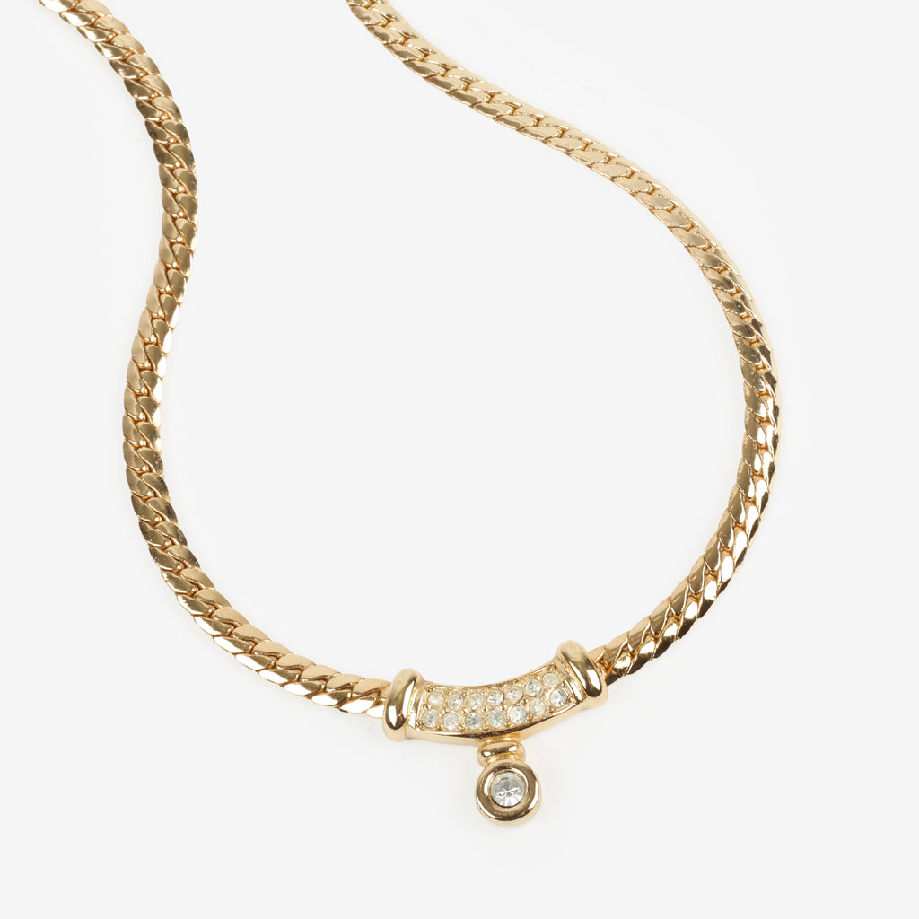 Gold Rhinestone Necklace
