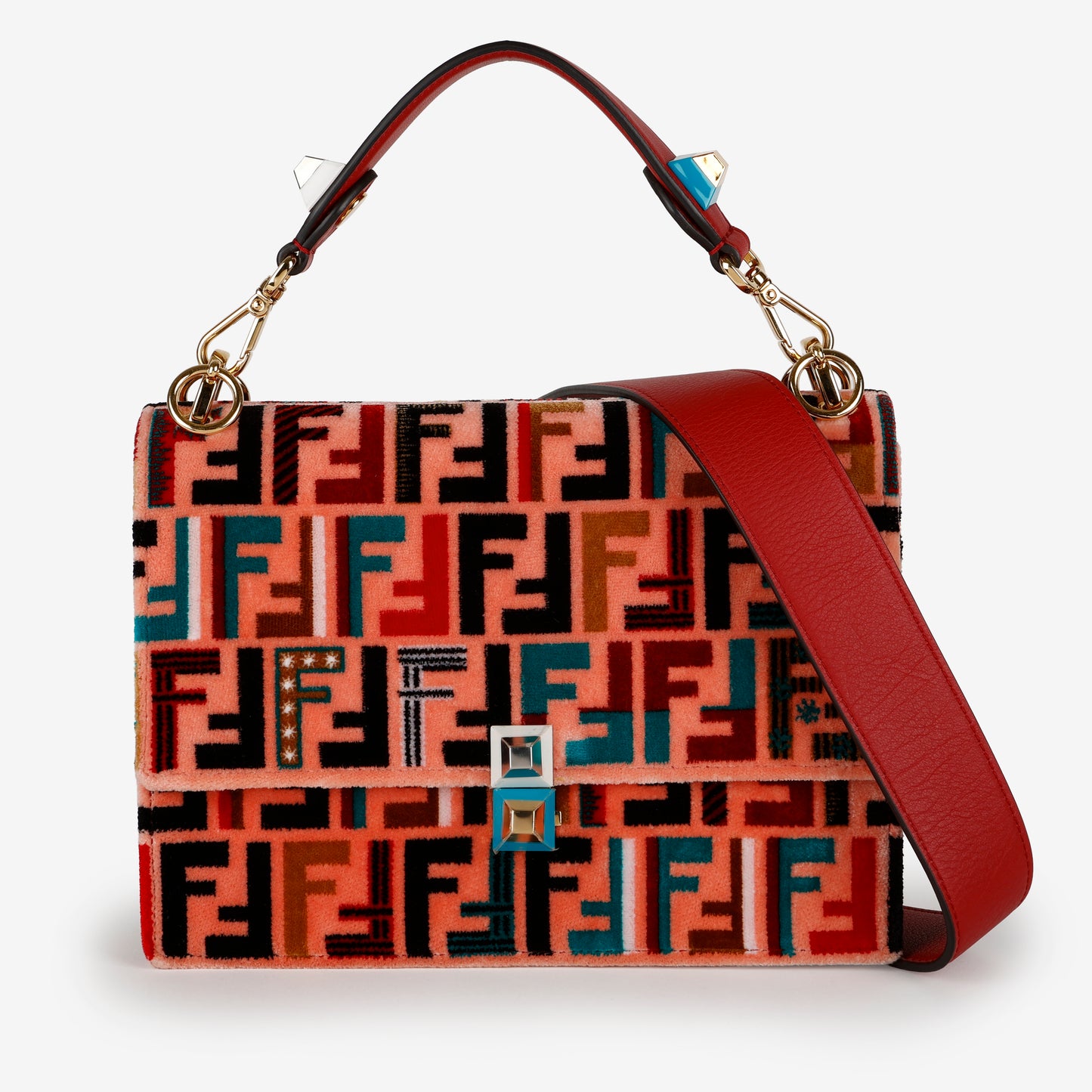 Medium Kan I Dolce Fun Fair, Strawberry Multicolor Velvet