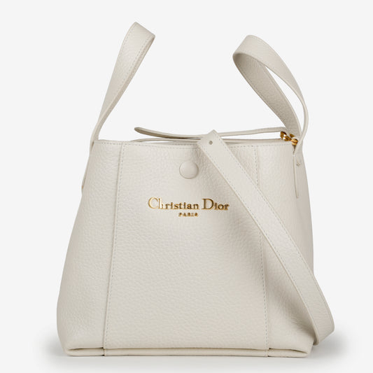 Small Signature 2 Way Bucket Bag, Cream