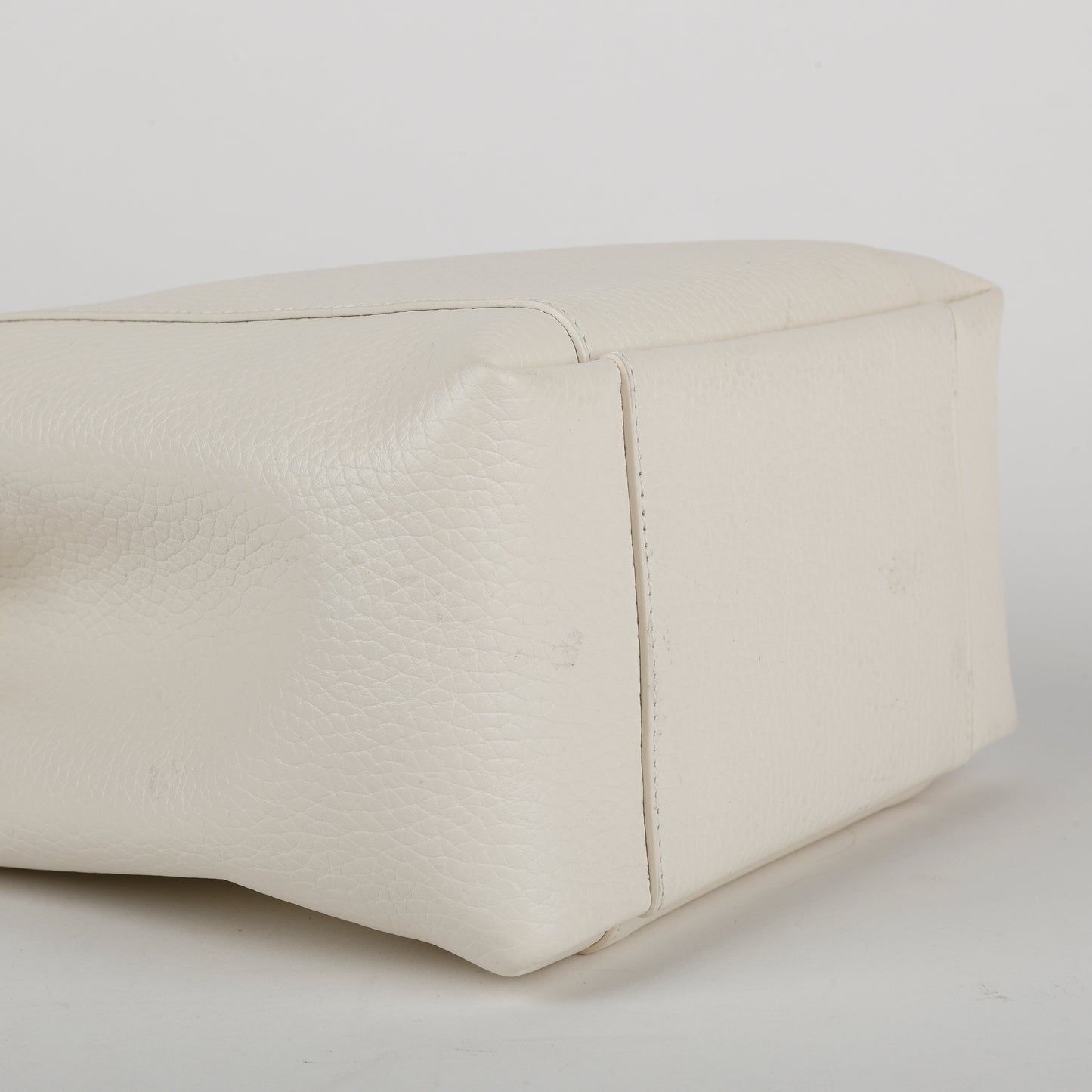 Small Signature 2 Way Bucket Bag, Cream