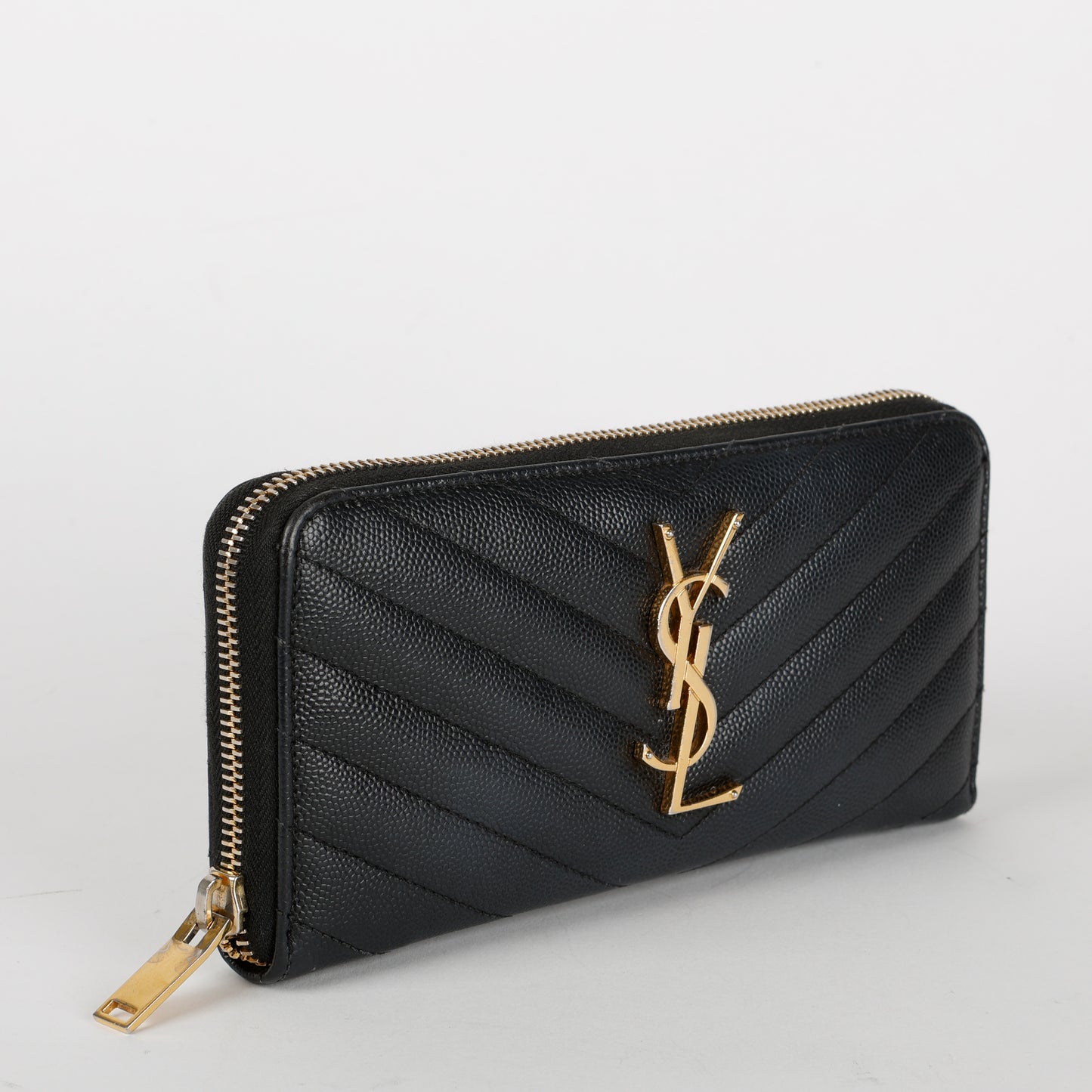 Cassandre Zip Around Wallet, Black