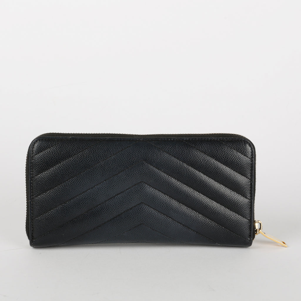 Cassandre Zip Around Wallet, Black