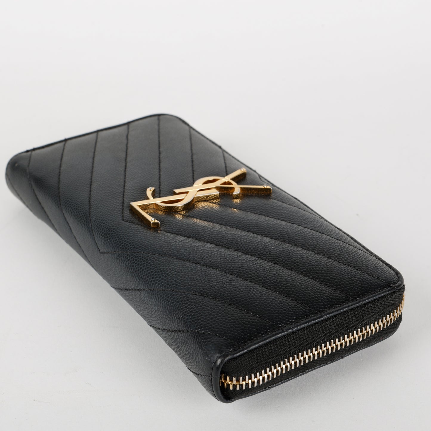 Cassandre Zip Around Wallet, Black
