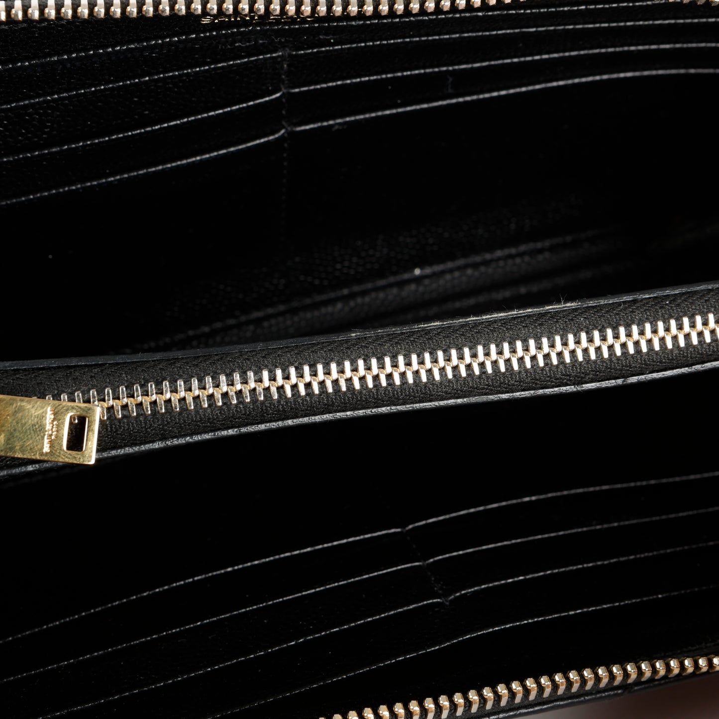 Cassandre Zip Around Wallet, Black