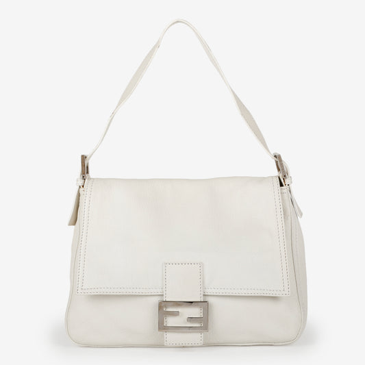 Forever Mama Baguette, Cream Calfskin