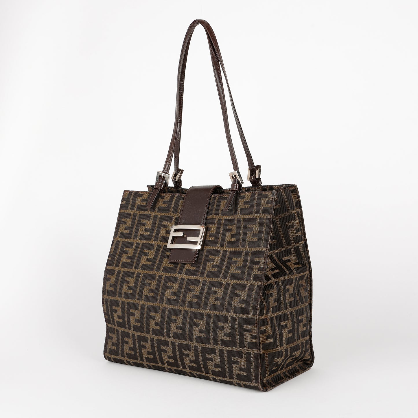 Vintage Medium Zucca Shoulder Bag, Canvas