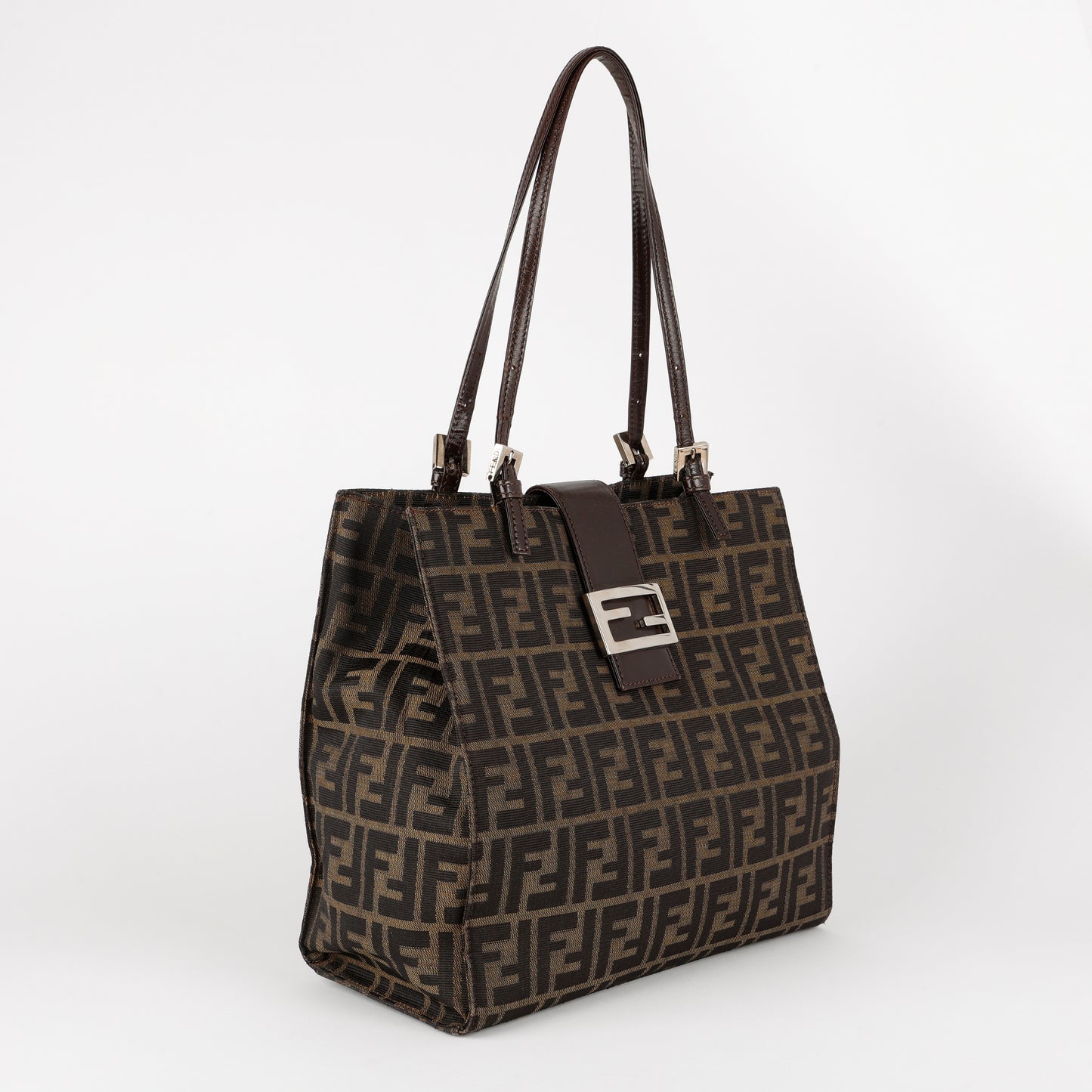 Vintage Medium Zucca Shoulder Bag, Canvas