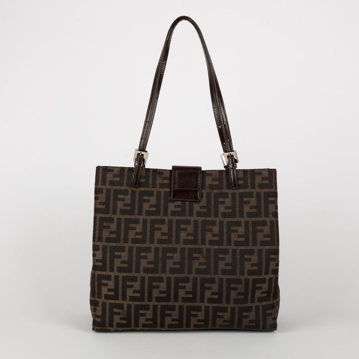 Vintage Medium Zucca Shoulder Bag, Canvas