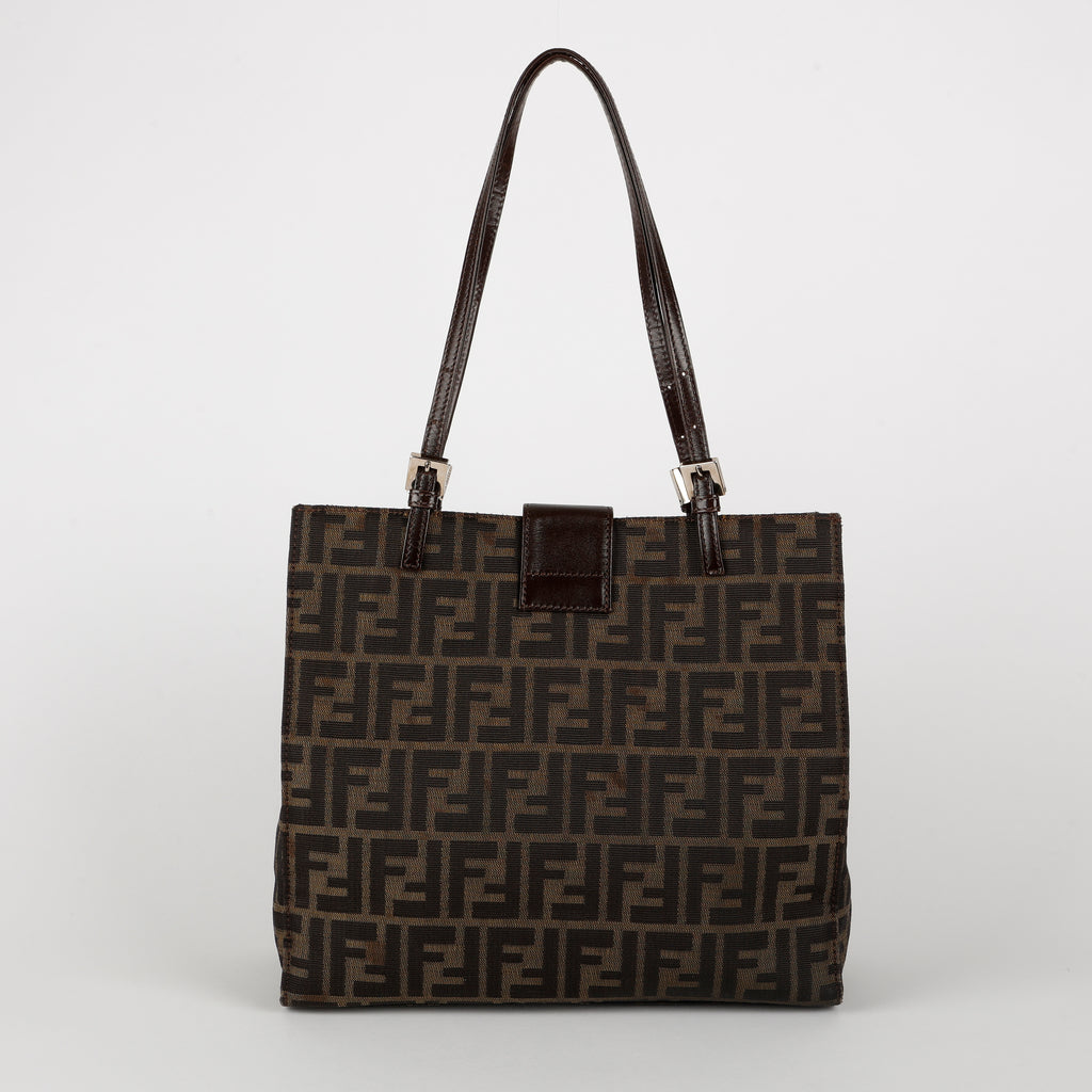Vintage Medium Zucca Shoulder Bag, Canvas