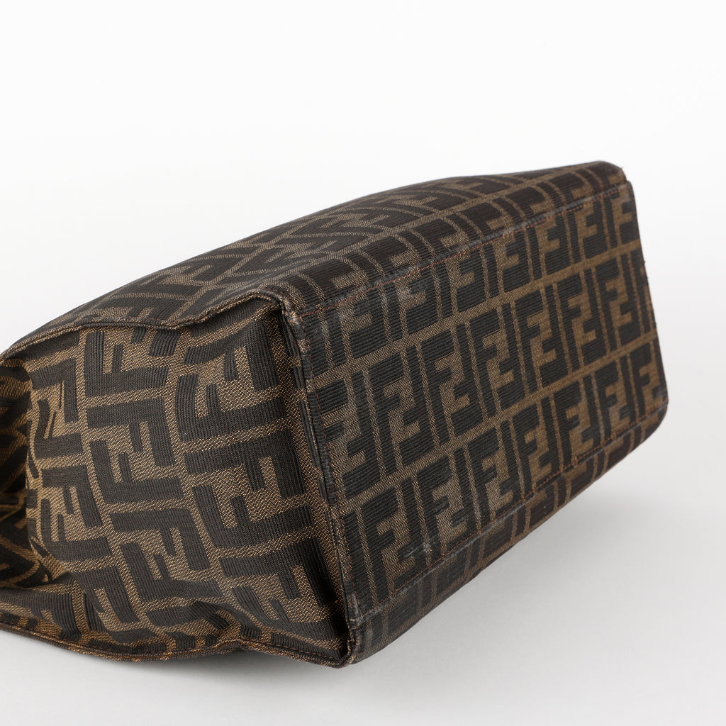 Vintage Medium Zucca Shoulder Bag, Canvas
