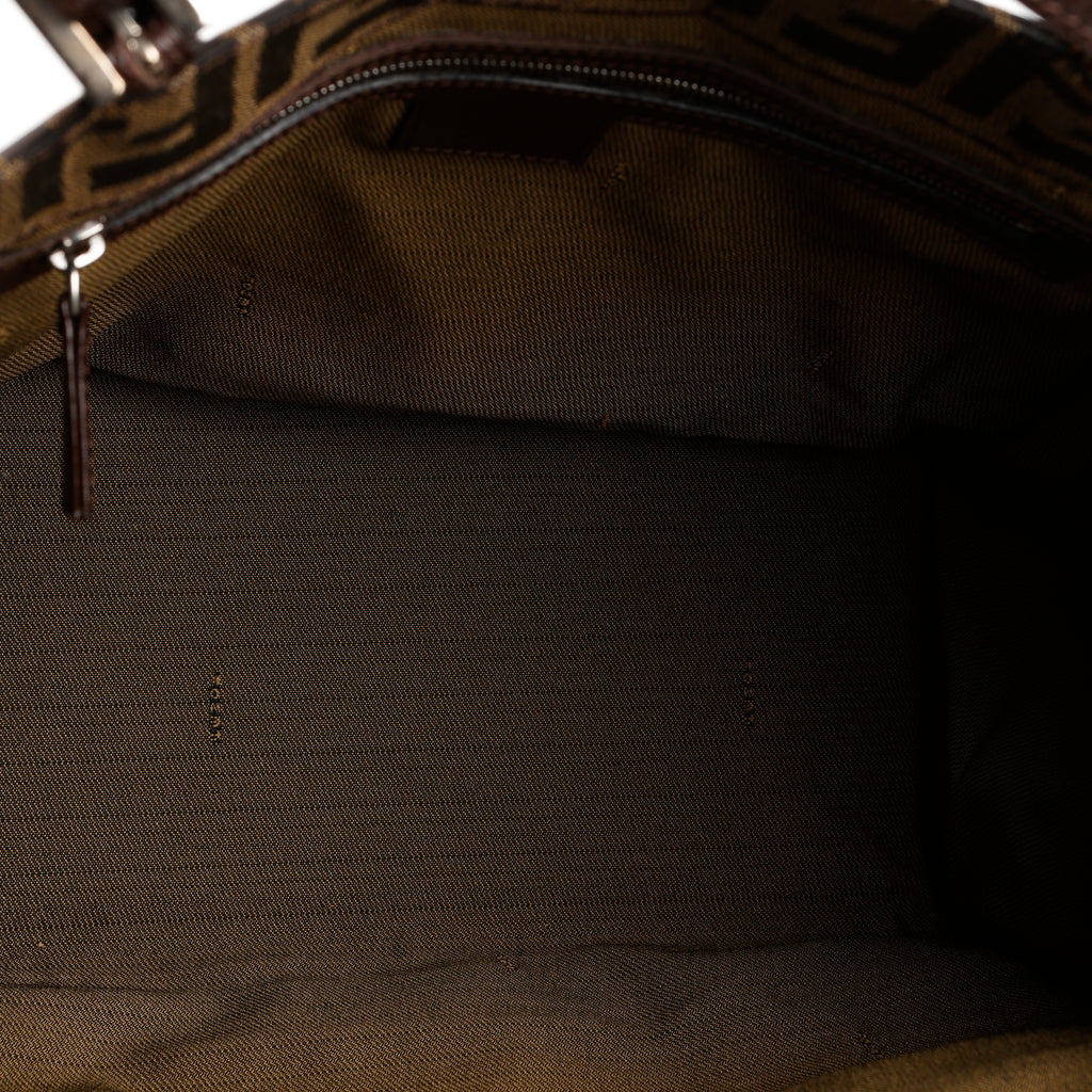 Vintage Medium Zucca Shoulder Bag, Canvas