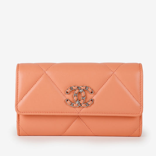 19 Wallet, Peach Lambskin