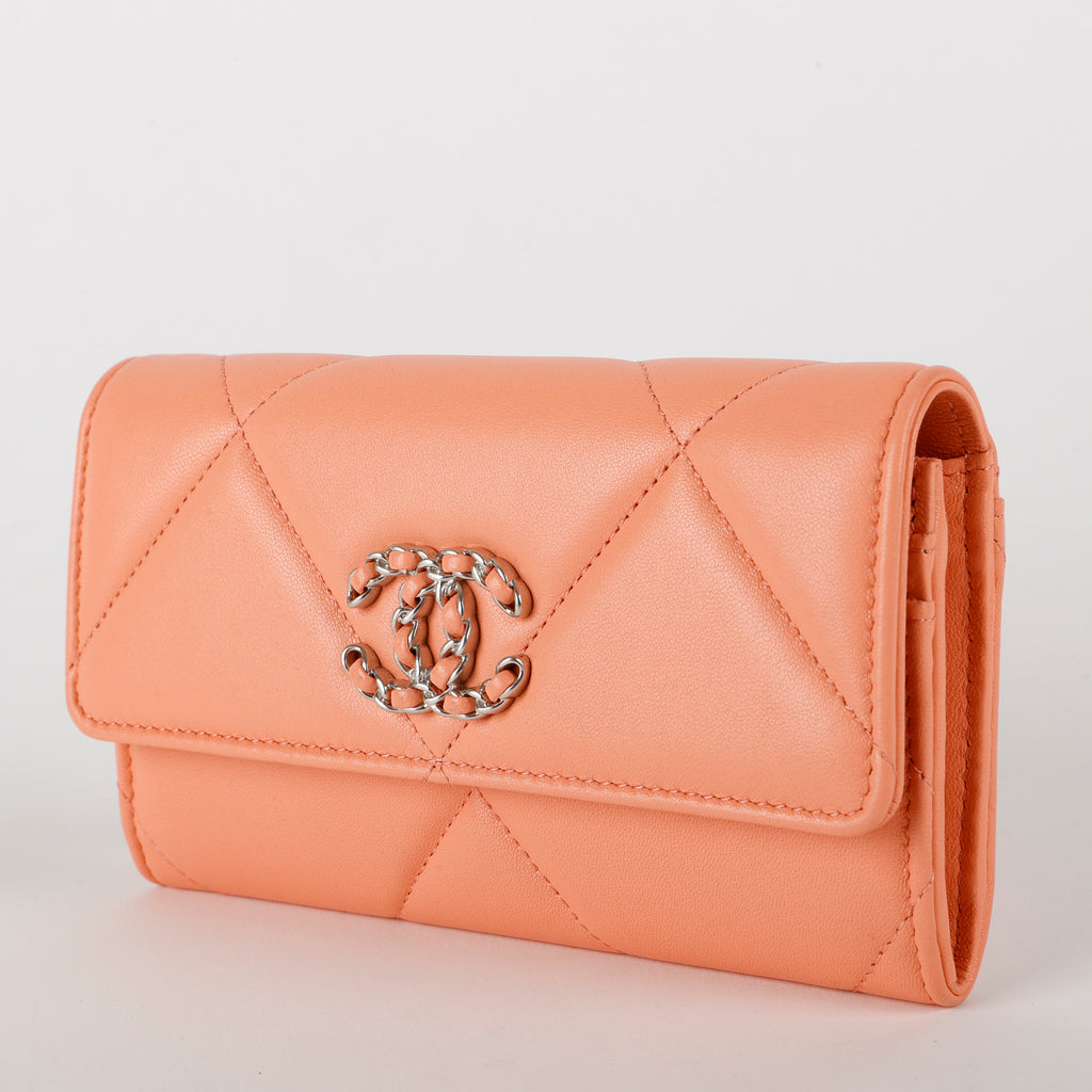19 Wallet, Peach Lambskin