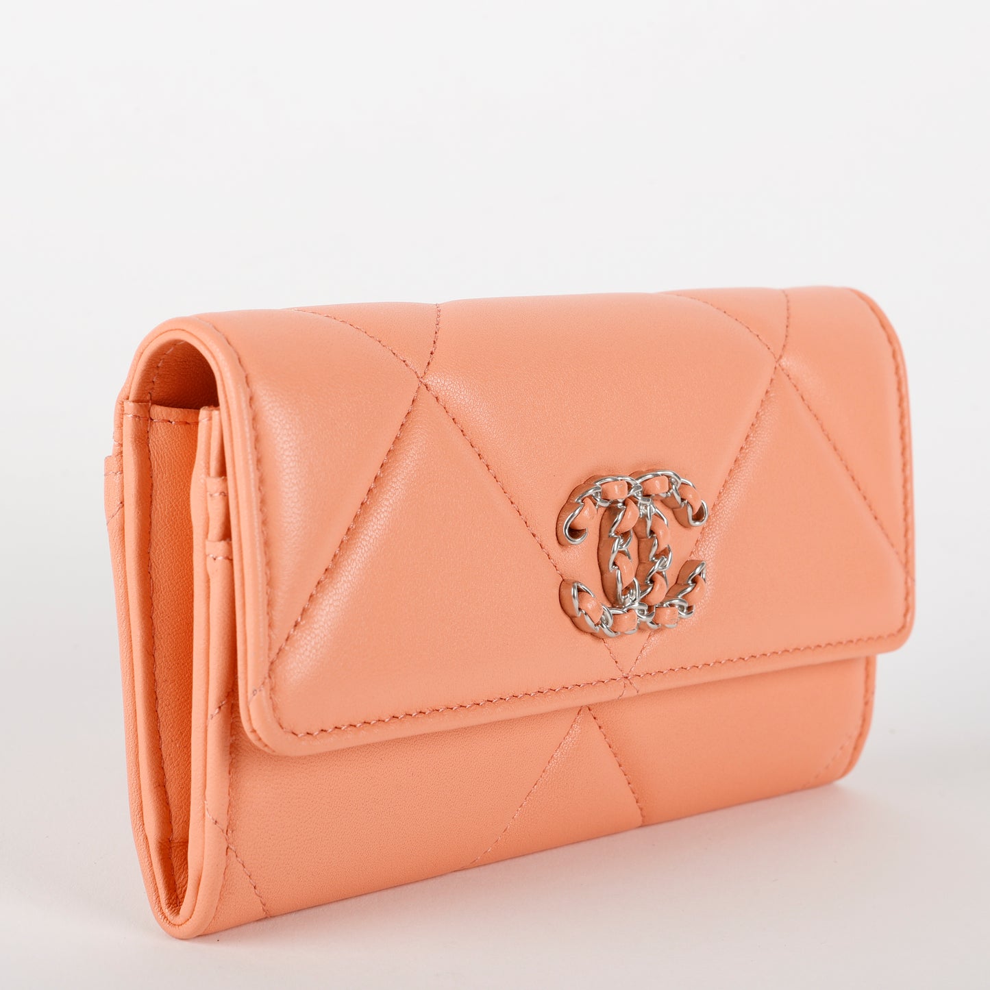 19 Wallet, Peach Lambskin
