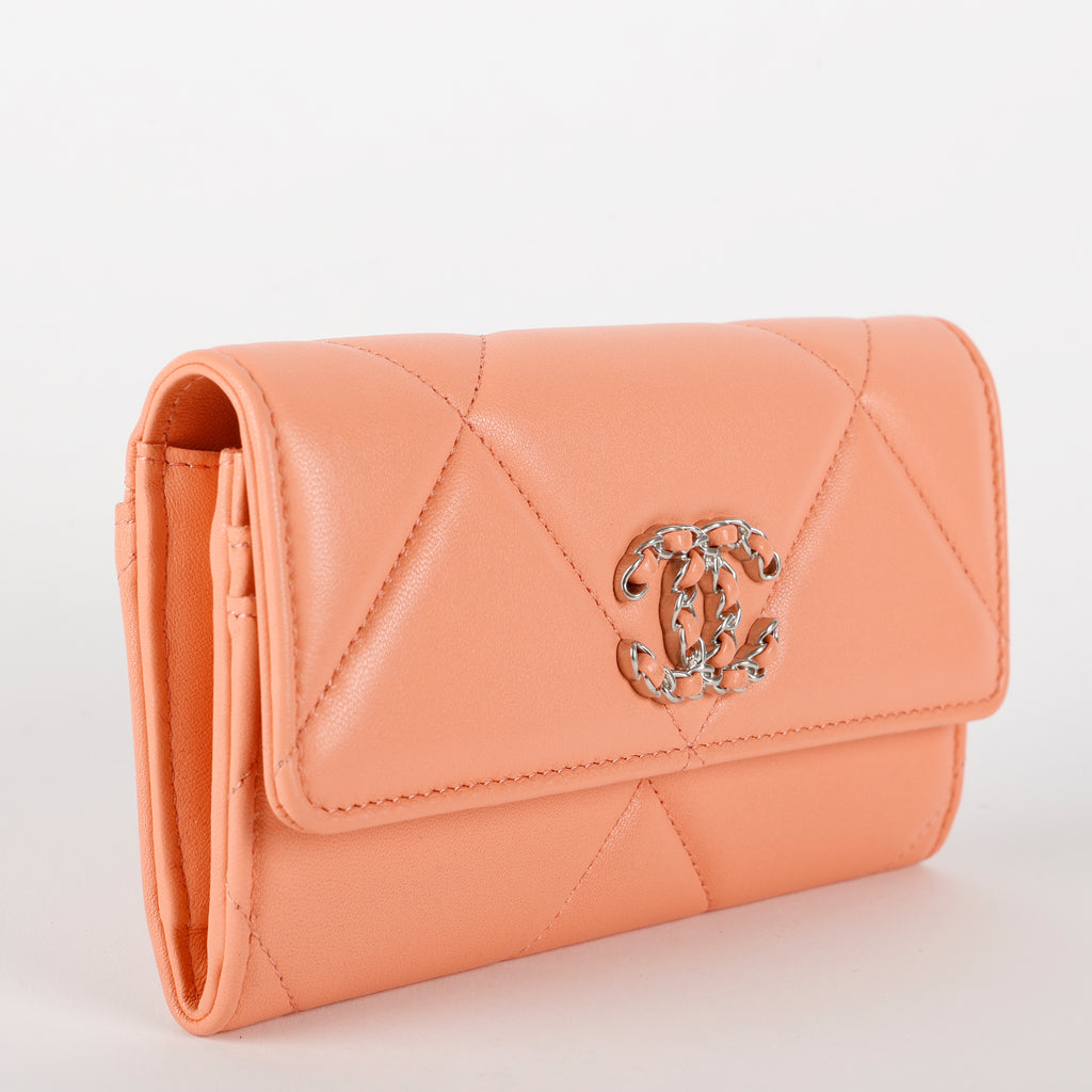 19 Wallet, Peach Lambskin