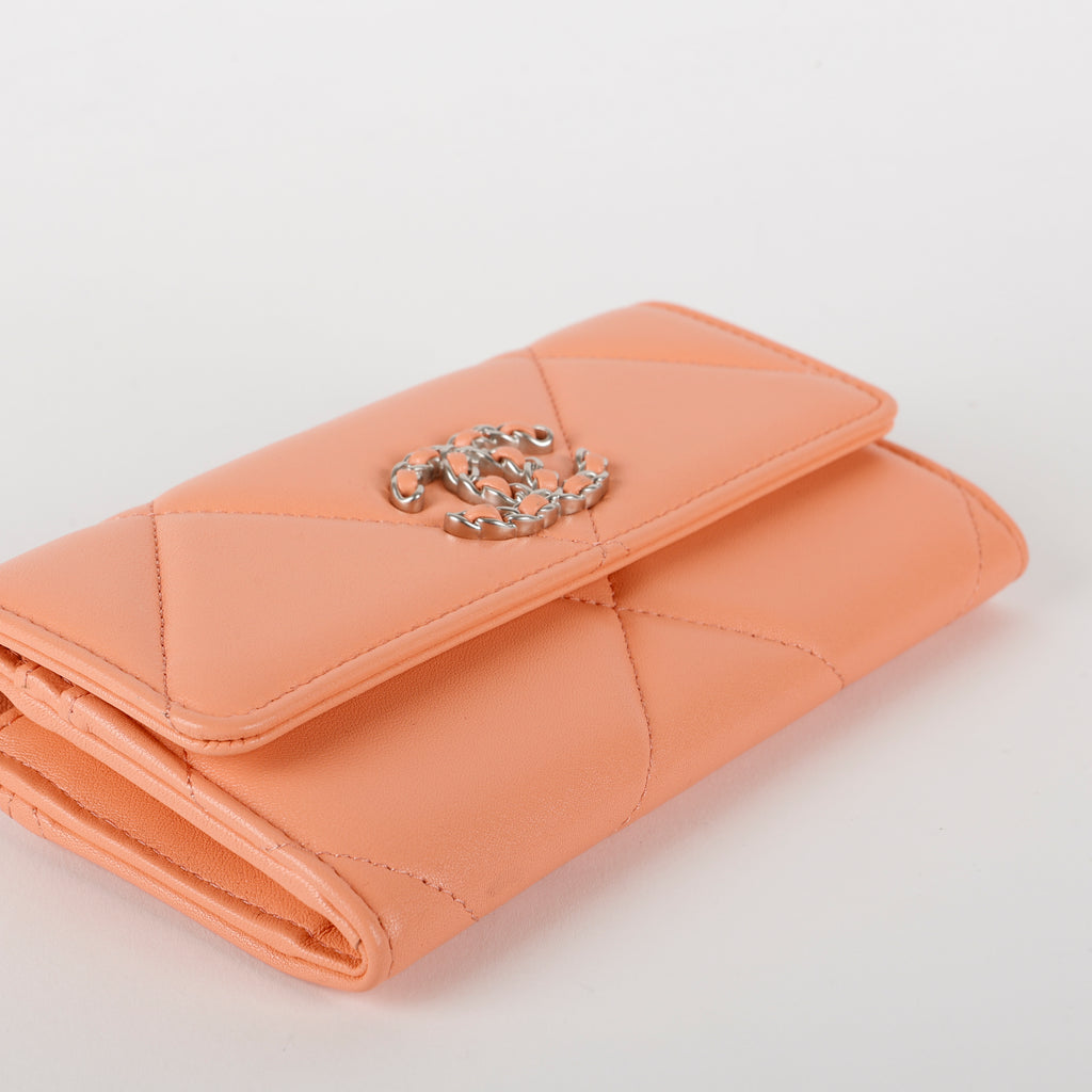 19 Wallet, Peach Lambskin