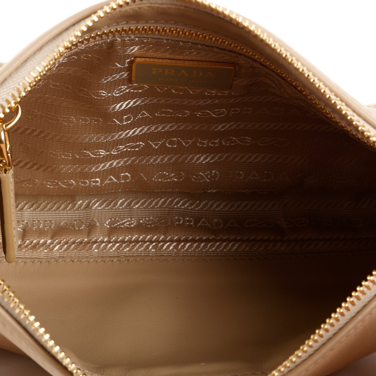 Small Re-Nylon Shoulder Bag, Beige