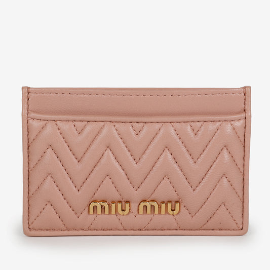 Matelasse Card Holder, Dusty Pink