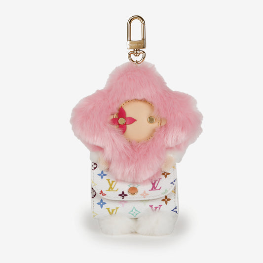 LV x TM Vivienne Cuddle Bag Charm, White Multicolor