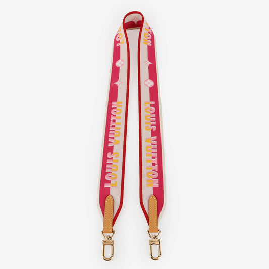 Jacquard Guitar Strap, Pink/Cream