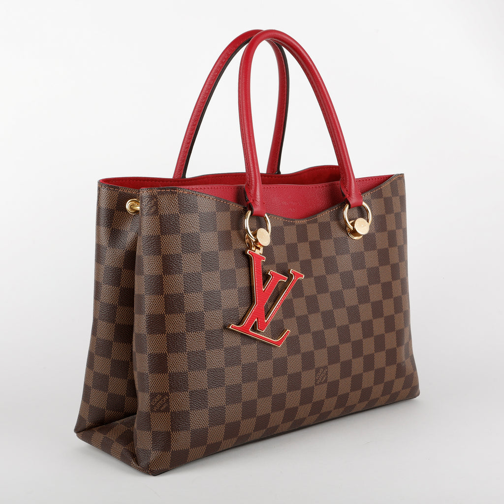 Riverside Tote, Damier Ebene/Fuschia