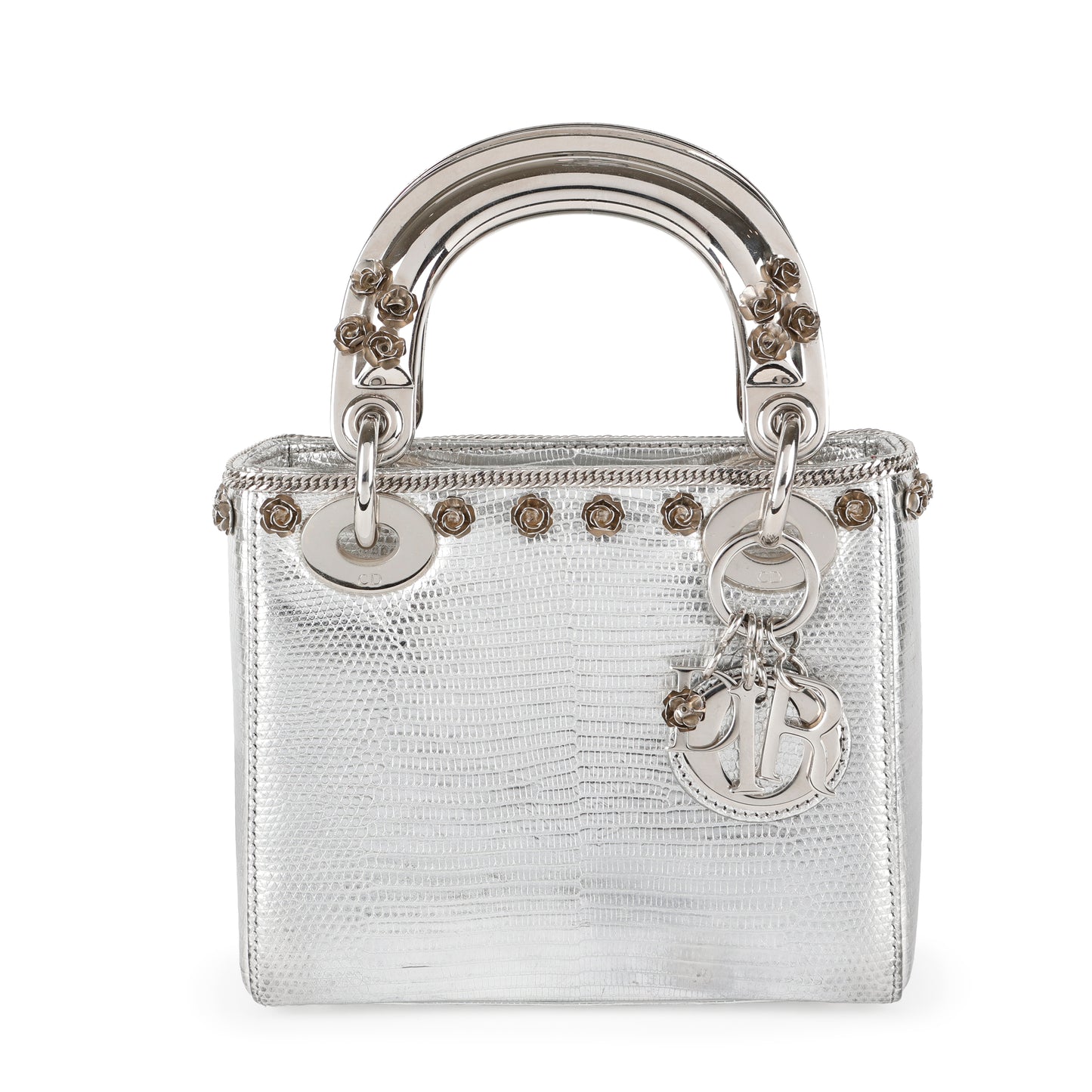 Mini Lady Dior, Silver Lizard Applique