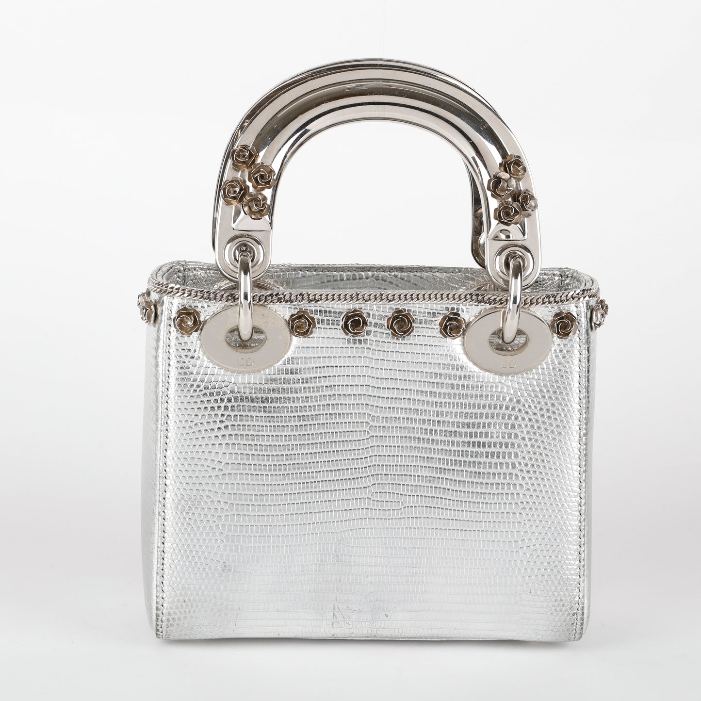 Mini Lady Dior, Silver Lizard Applique