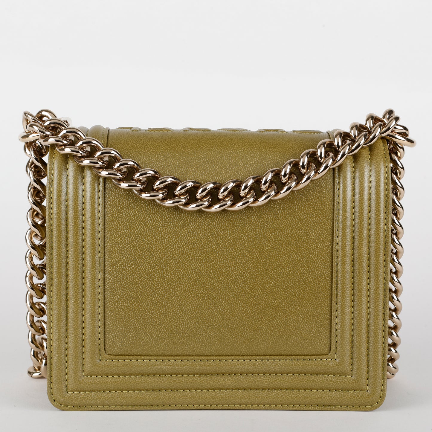 Small Square Boy Flap, Green Caviar