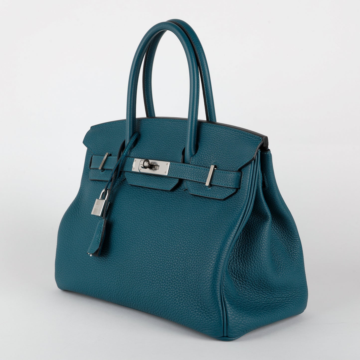 Birkin 30 Clemence Vert Bosphore/Bleu Ocean