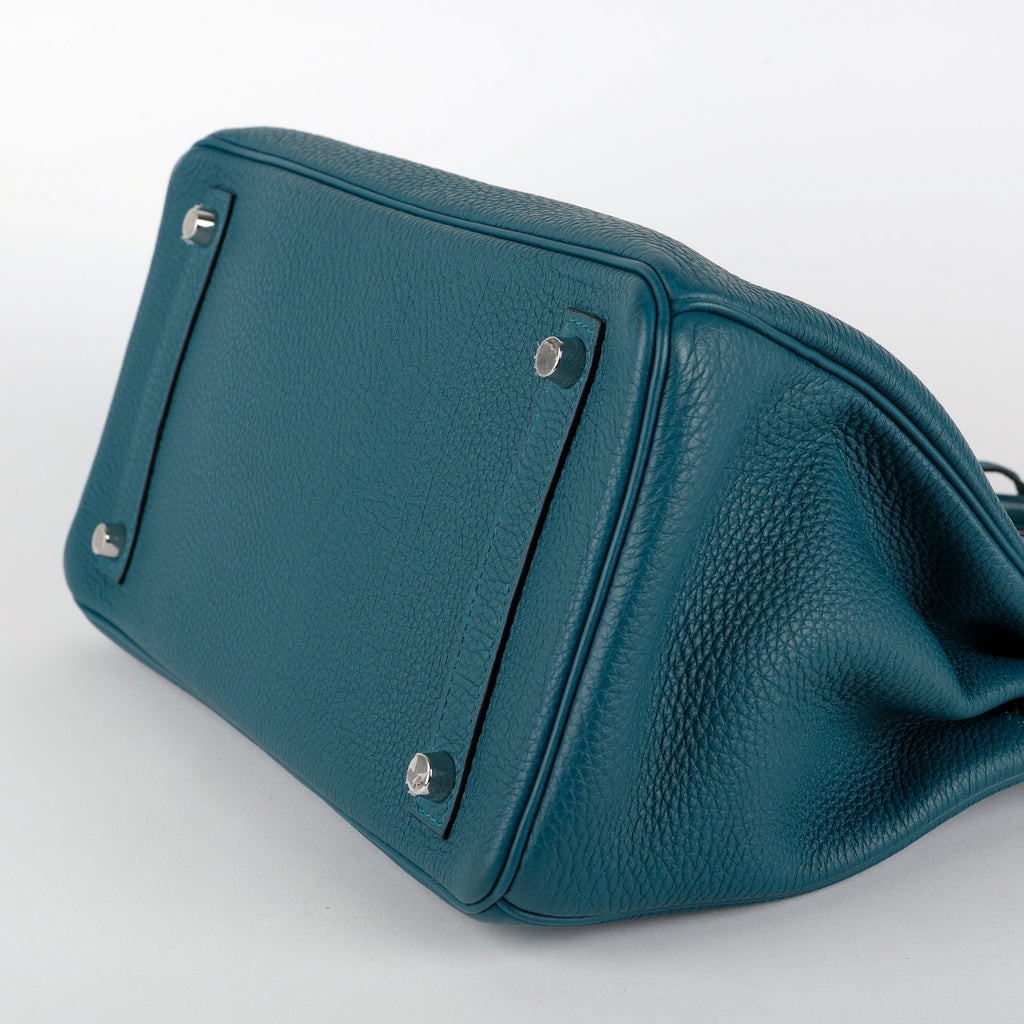 Birkin 30 Clemence Vert Bosphore/Bleu Ocean