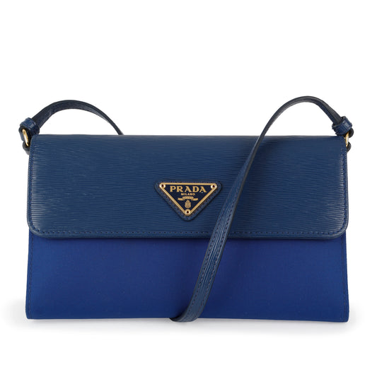 Move Wallet on Chain, Blue Nylon/Saffiano