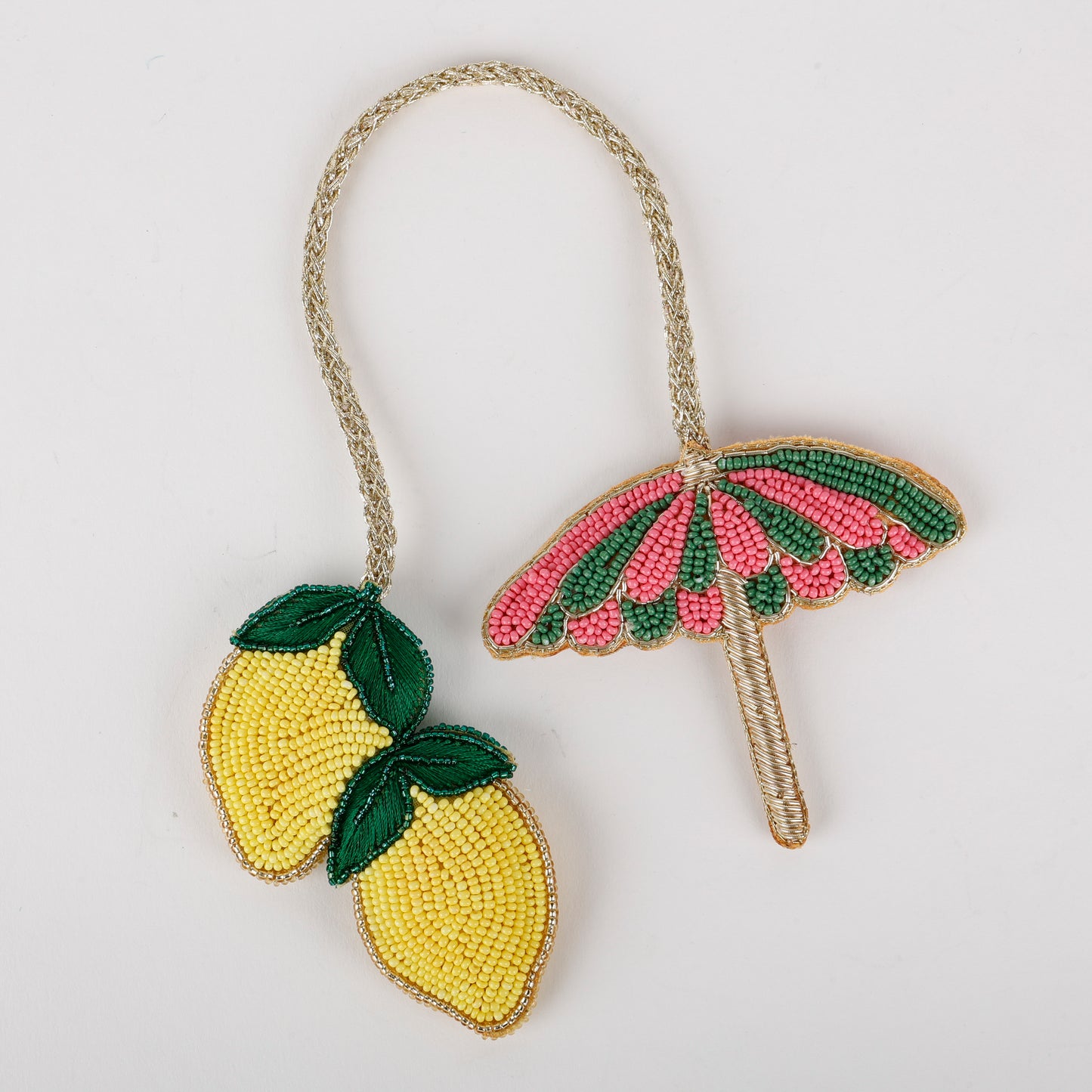 Dual Beaded Bag Charm,