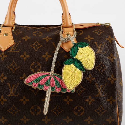 Dual Beaded Bag Charm,