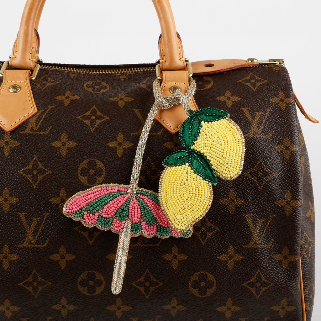 Dual Beaded Bag Charm,