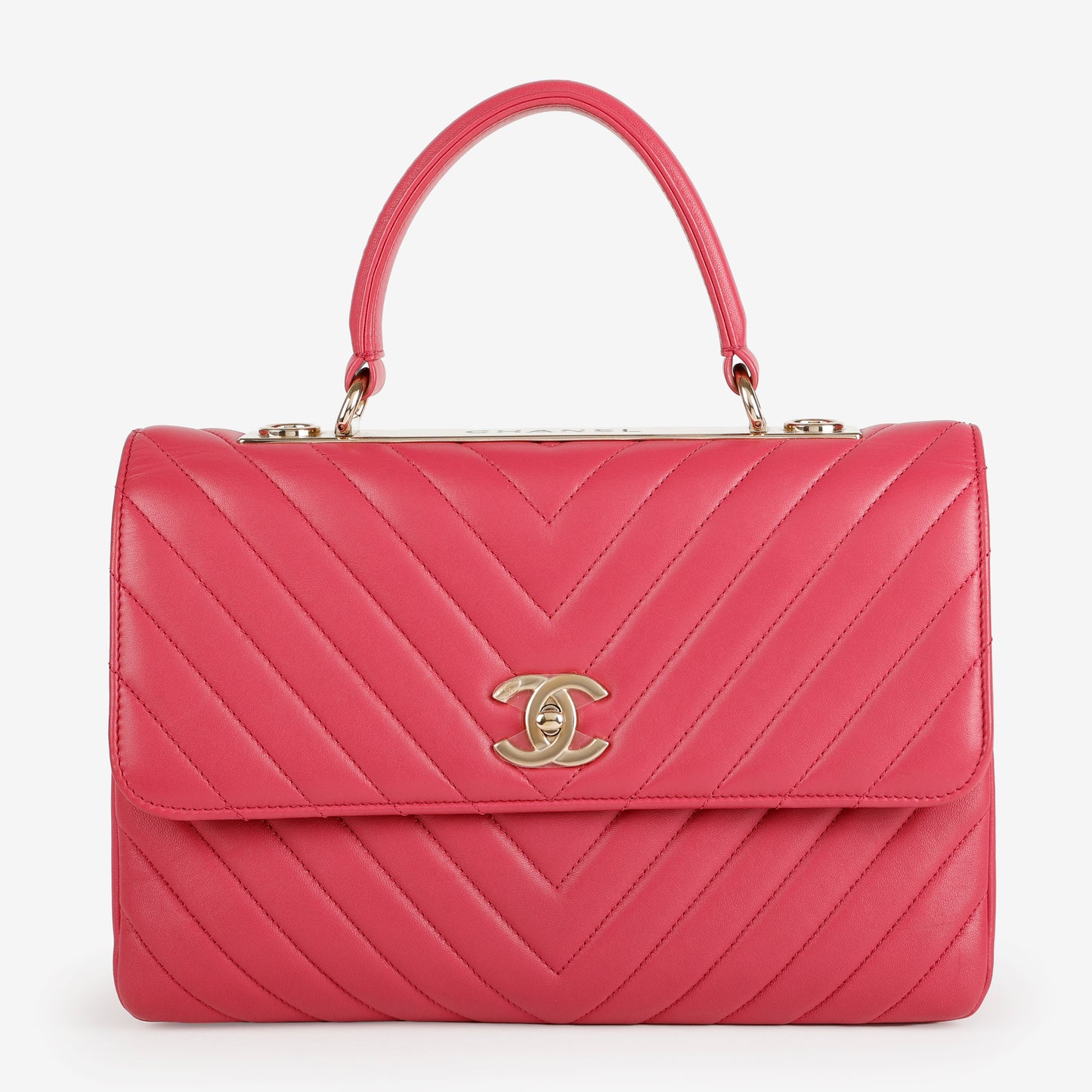 Medium Trendy, Fuschia Lambskin GHW