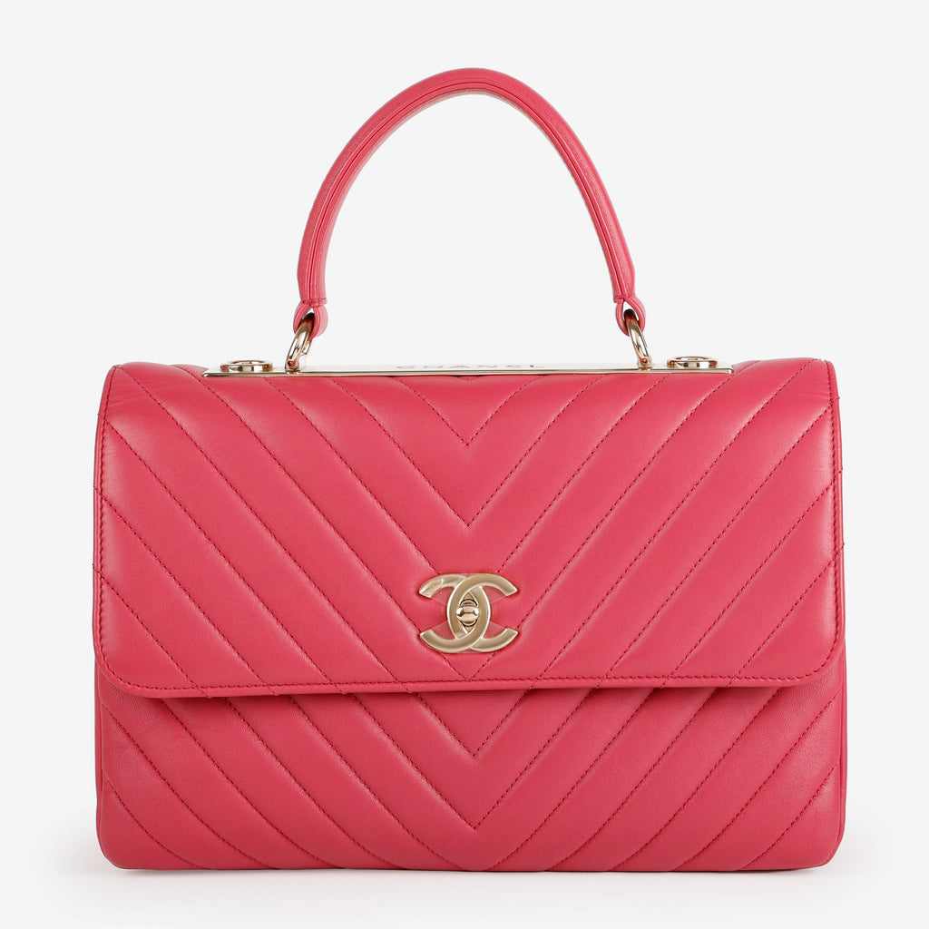 Medium Trendy, Fuschia Lambskin GHW