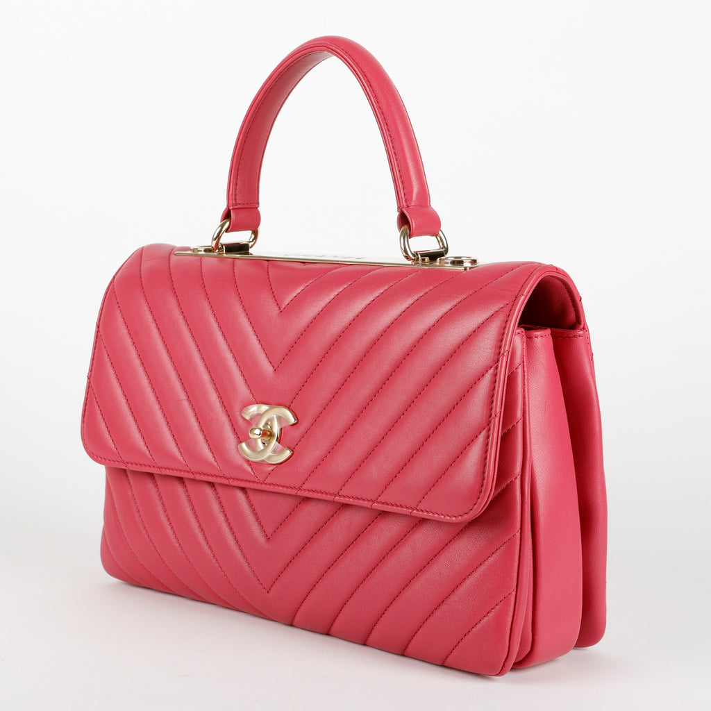 Medium Trendy, Fuschia Lambskin GHW