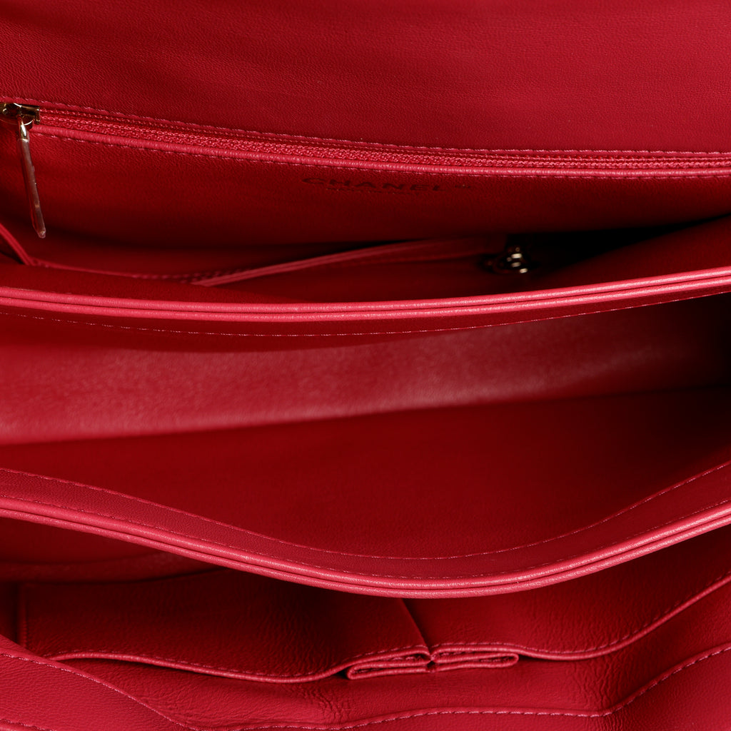 Medium Trendy, Fuschia Lambskin GHW