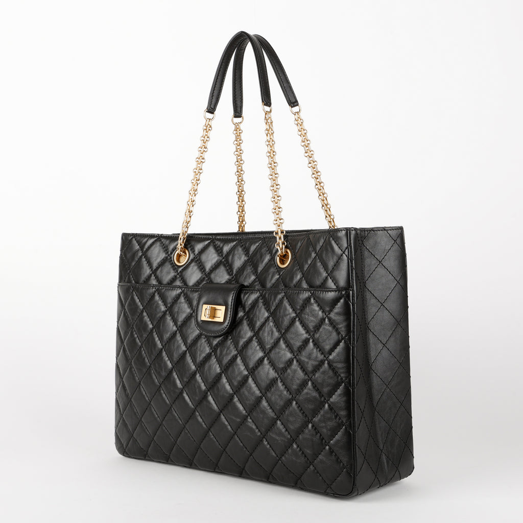 Front Pocket Reissue 2.55 Tote, Aged Calfskin