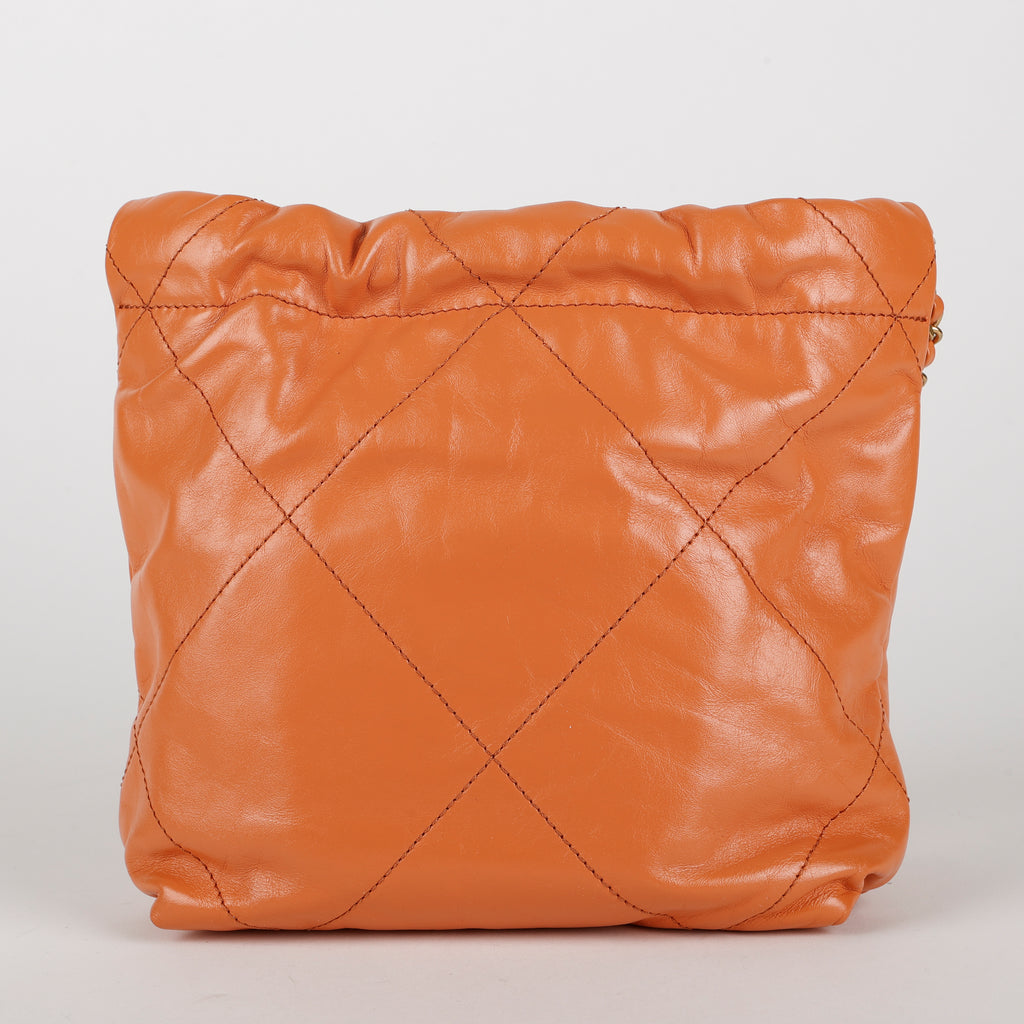 Mini 22, Orange Calfskin