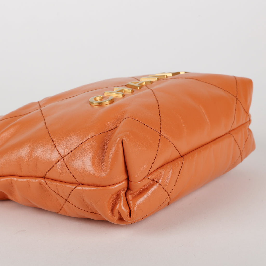 Mini 22, Orange Calfskin