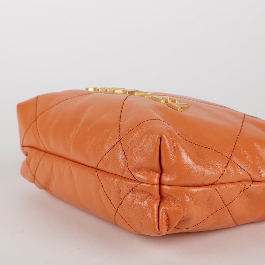 Mini 22, Orange Calfskin